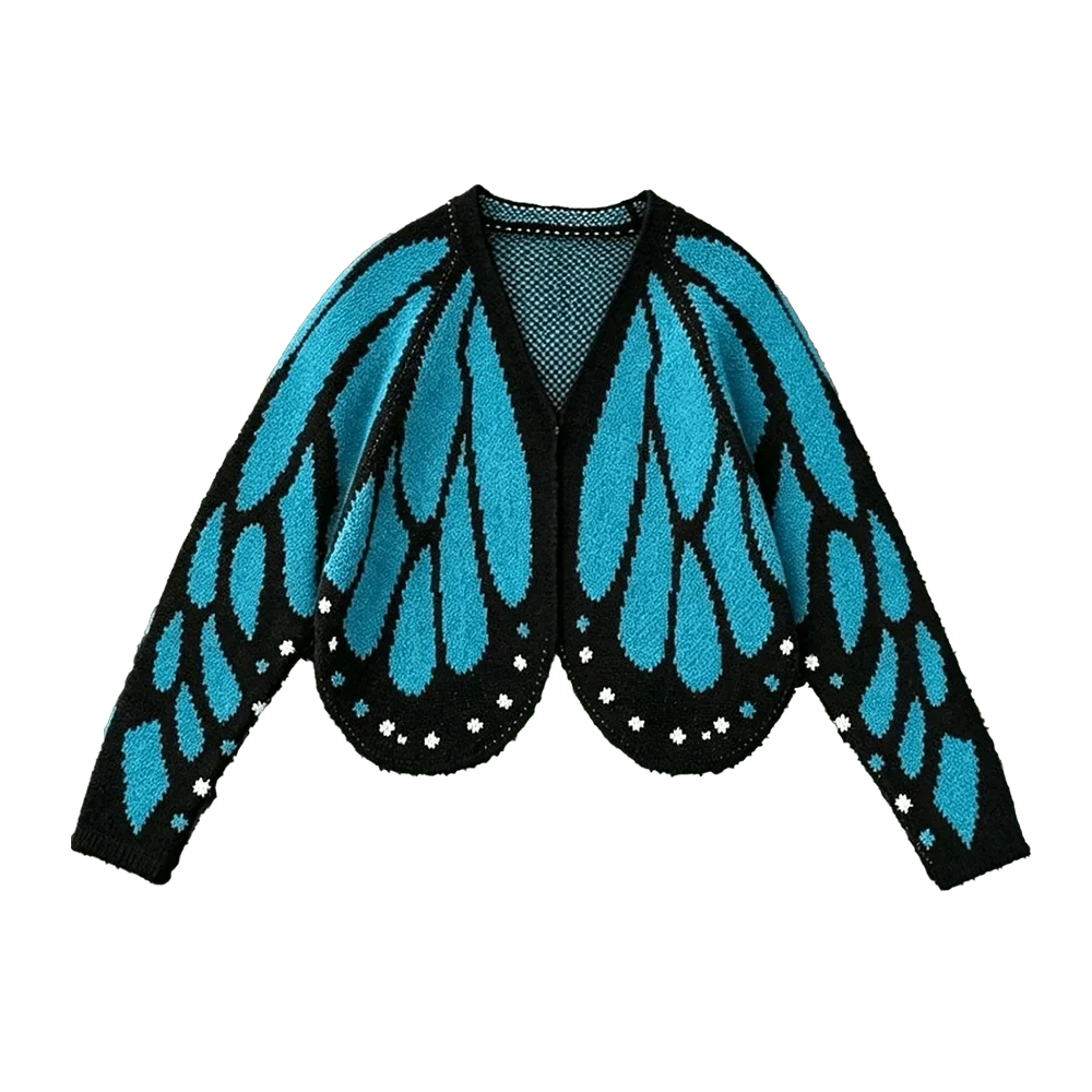 Women's Butterfly Cardigan – Casual Wear, Stylish Layering