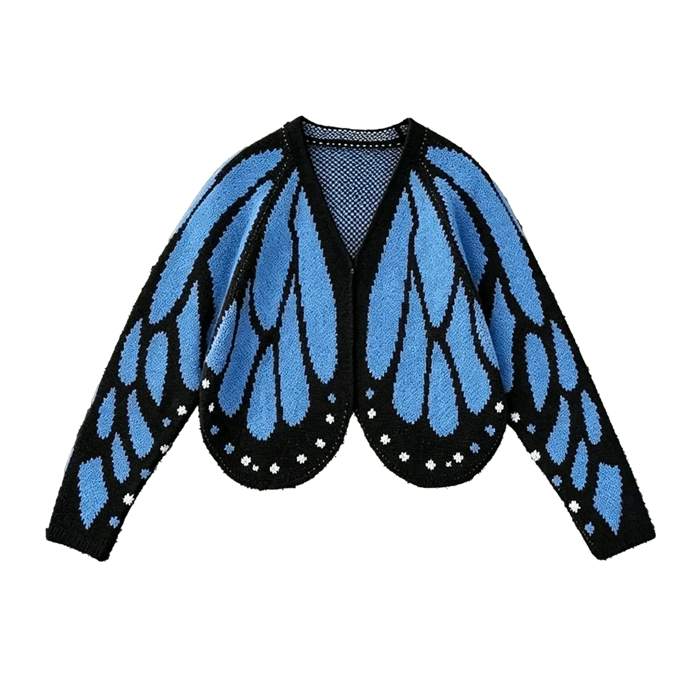 Women's Butterfly Cardigan – Casual Wear, Stylish Layering