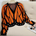 Women's Butterfly Cardigan – Casual Wear, Stylish Layering