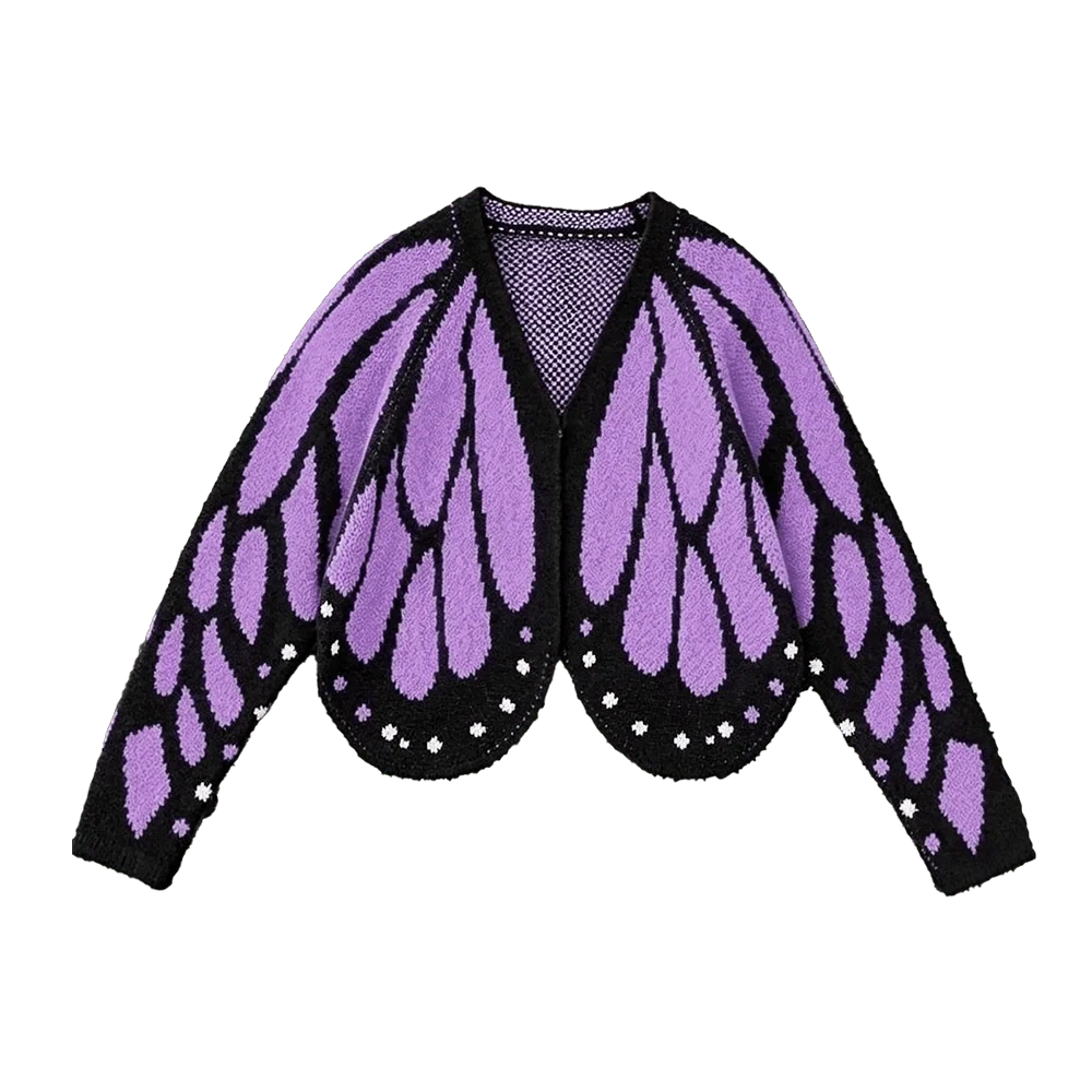 Women's Butterfly Cardigan – Casual Wear, Stylish Layering