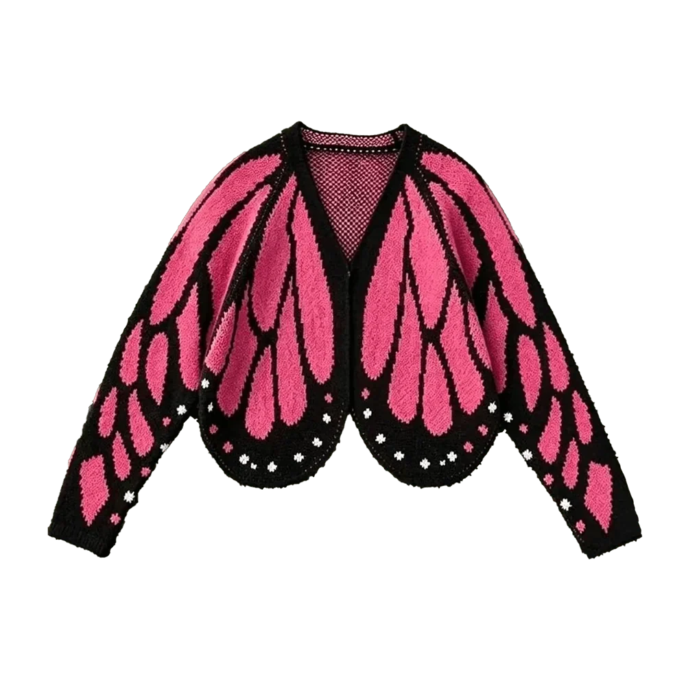 Women's Butterfly Cardigan – Casual Wear, Stylish Layering