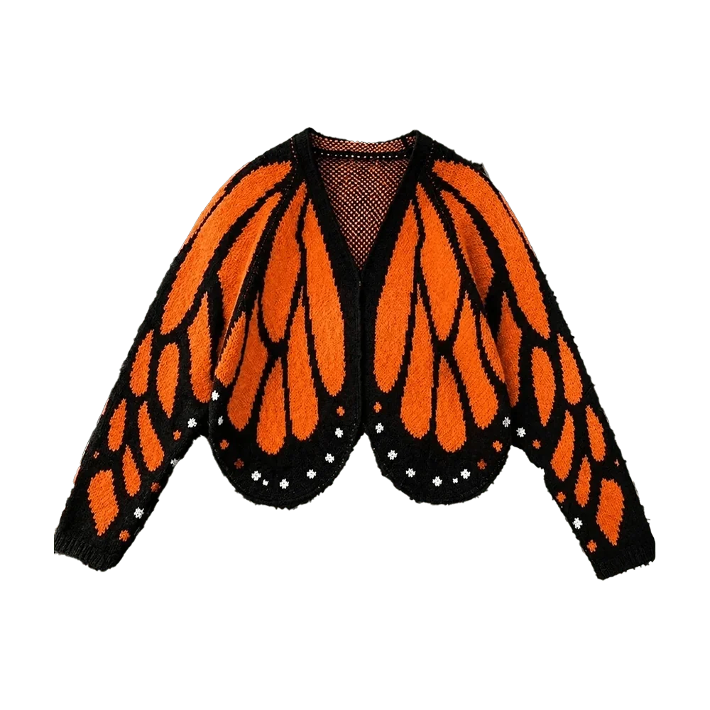 Women's Butterfly Cardigan – Casual Wear, Stylish Layering