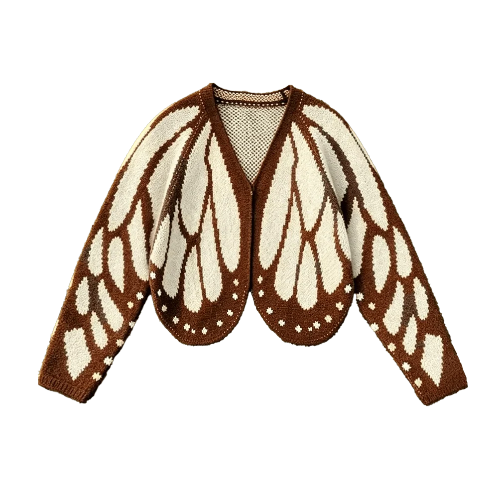Women's Butterfly Cardigan – Casual Wear, Stylish Layering