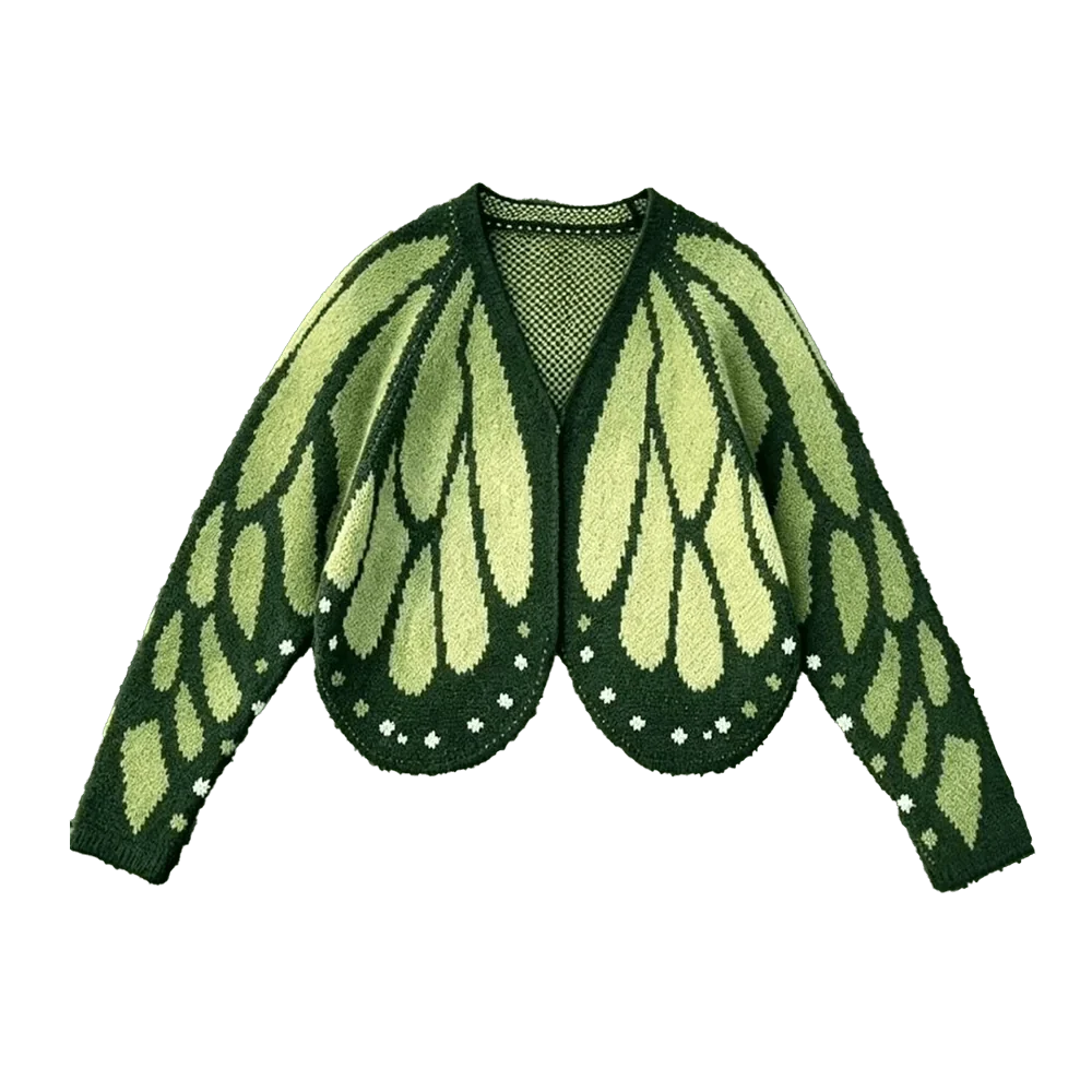 Women's Butterfly Cardigan – Casual Wear, Stylish Layering