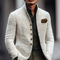 Men's Refined Single Breasted Cardigan – Casual Wear, Office Style