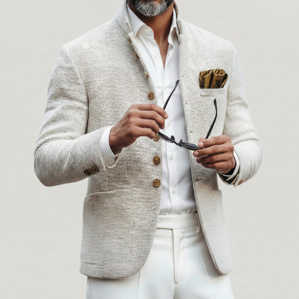 Men's Refined Single Breasted Cardigan – Casual Wear, Office Style