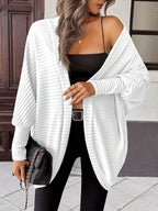 Women's Relaxed Open-Front Cardigan – Casual Wear, Layering