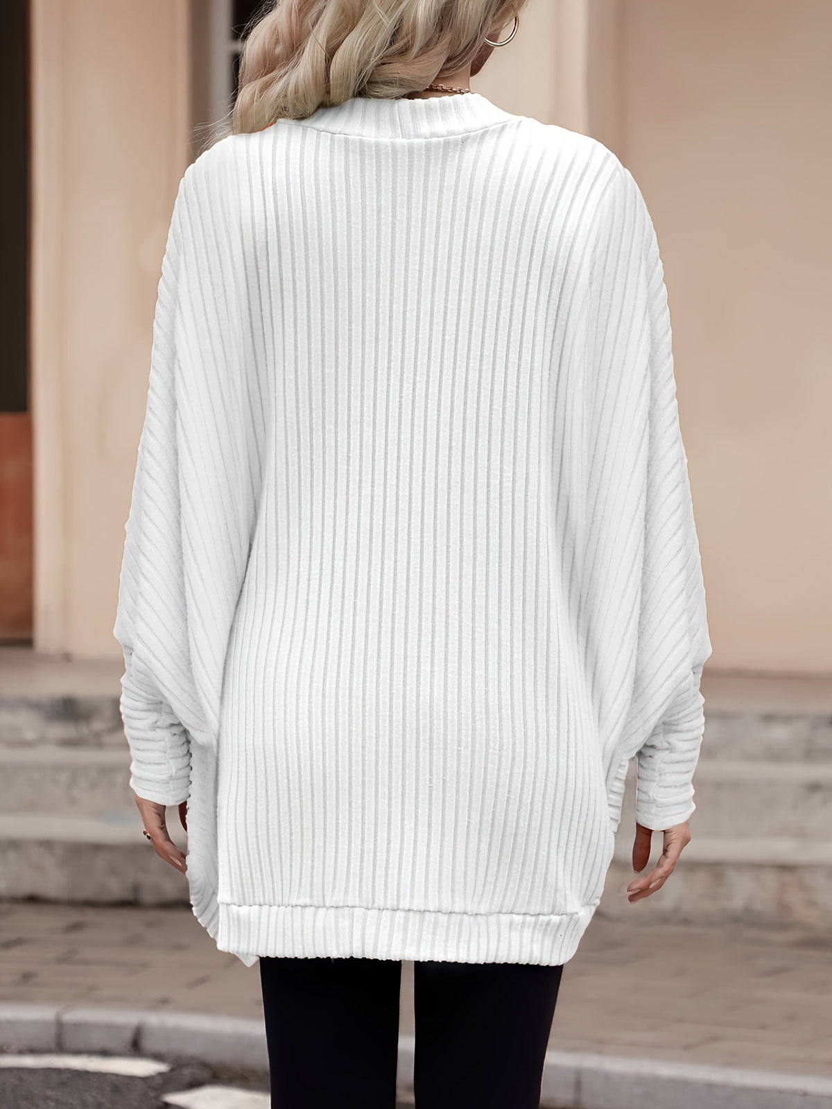 Women's Relaxed Open-Front Cardigan – Casual Wear, Layering
