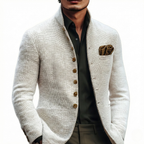 Men's Refined Single Breasted Cardigan – Casual Wear, Office Style