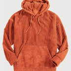 Unisex Ribbed Pullover Hoodie – Casual Wear, Everyday Comfort