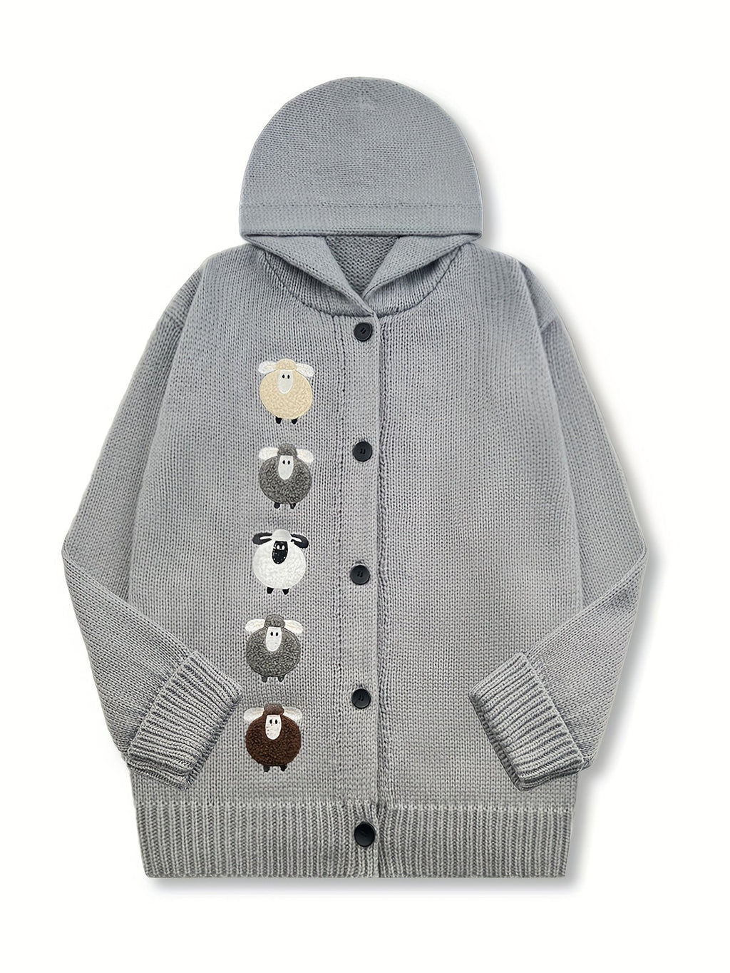 Women's Cozy Hooded Cardigan – Casual Wear, Layering