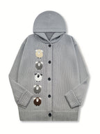 Women's Cozy Hooded Cardigan – Casual Wear, Layering
