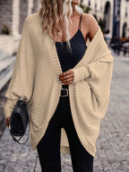 Women's Relaxed Open-Front Cardigan – Casual Wear, Layering