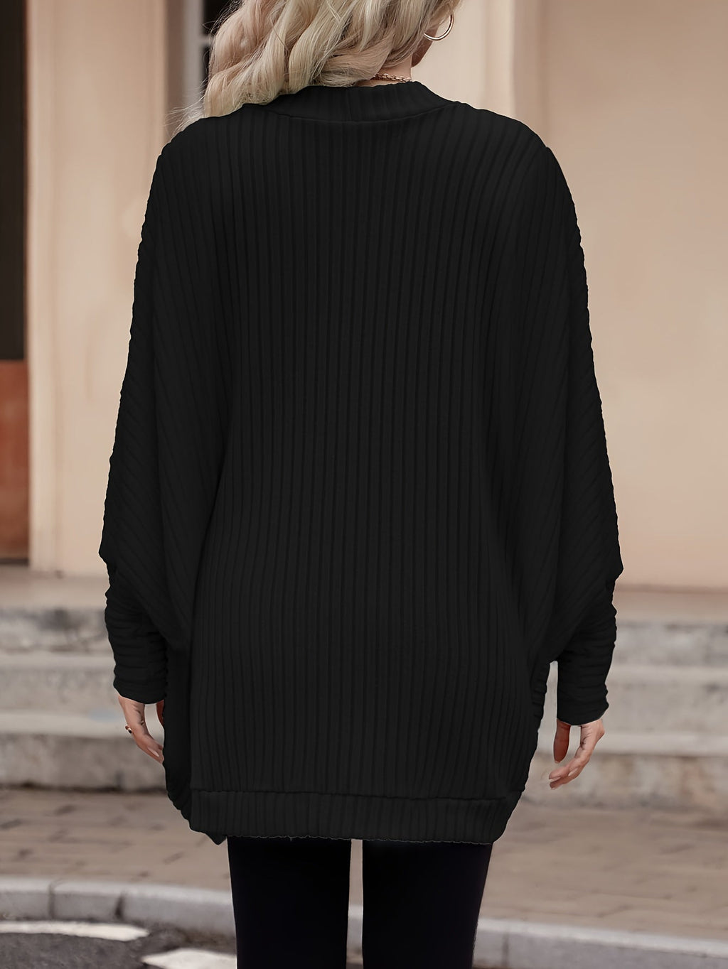 Women's Relaxed Open-Front Cardigan – Casual Wear, Layering