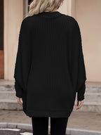 Women's Relaxed Open-Front Cardigan – Casual Wear, Layering