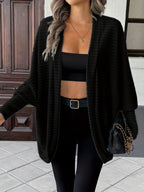 Women's Relaxed Open-Front Cardigan – Casual Wear, Layering