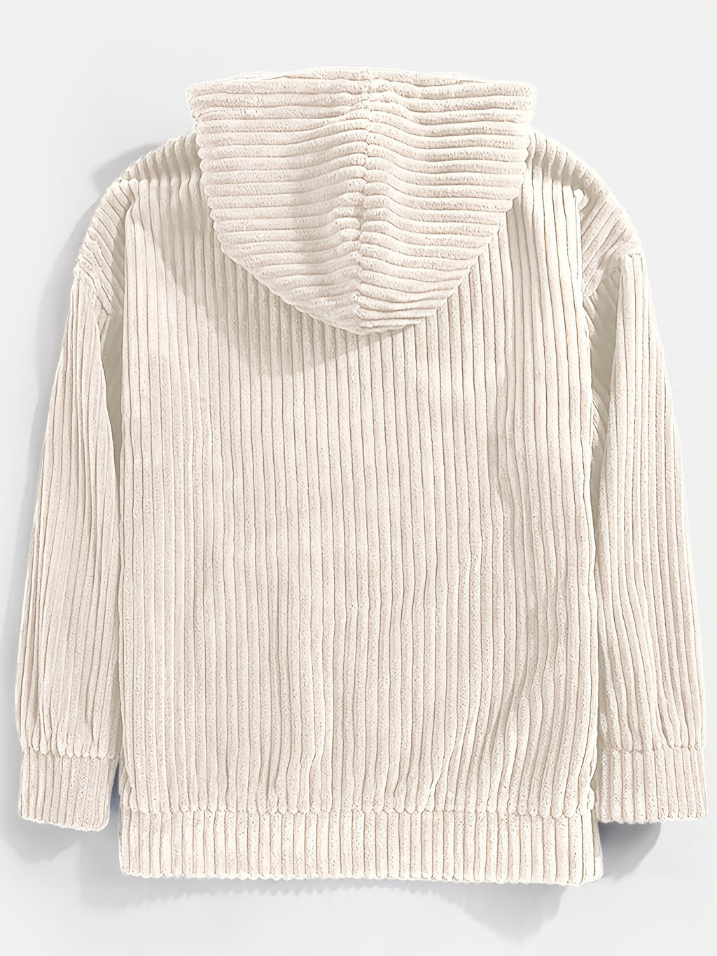 Unisex Ribbed Pullover Hoodie – Casual Wear, Everyday Comfort