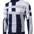 Men's Modern Colorblock Sweater – Casual Wear, Stylish Layering