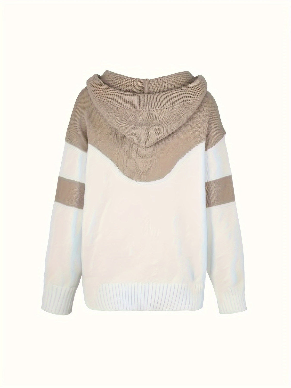 Women's Color-Block Hooded Pullover – Casual Wear, Everyday Comfort