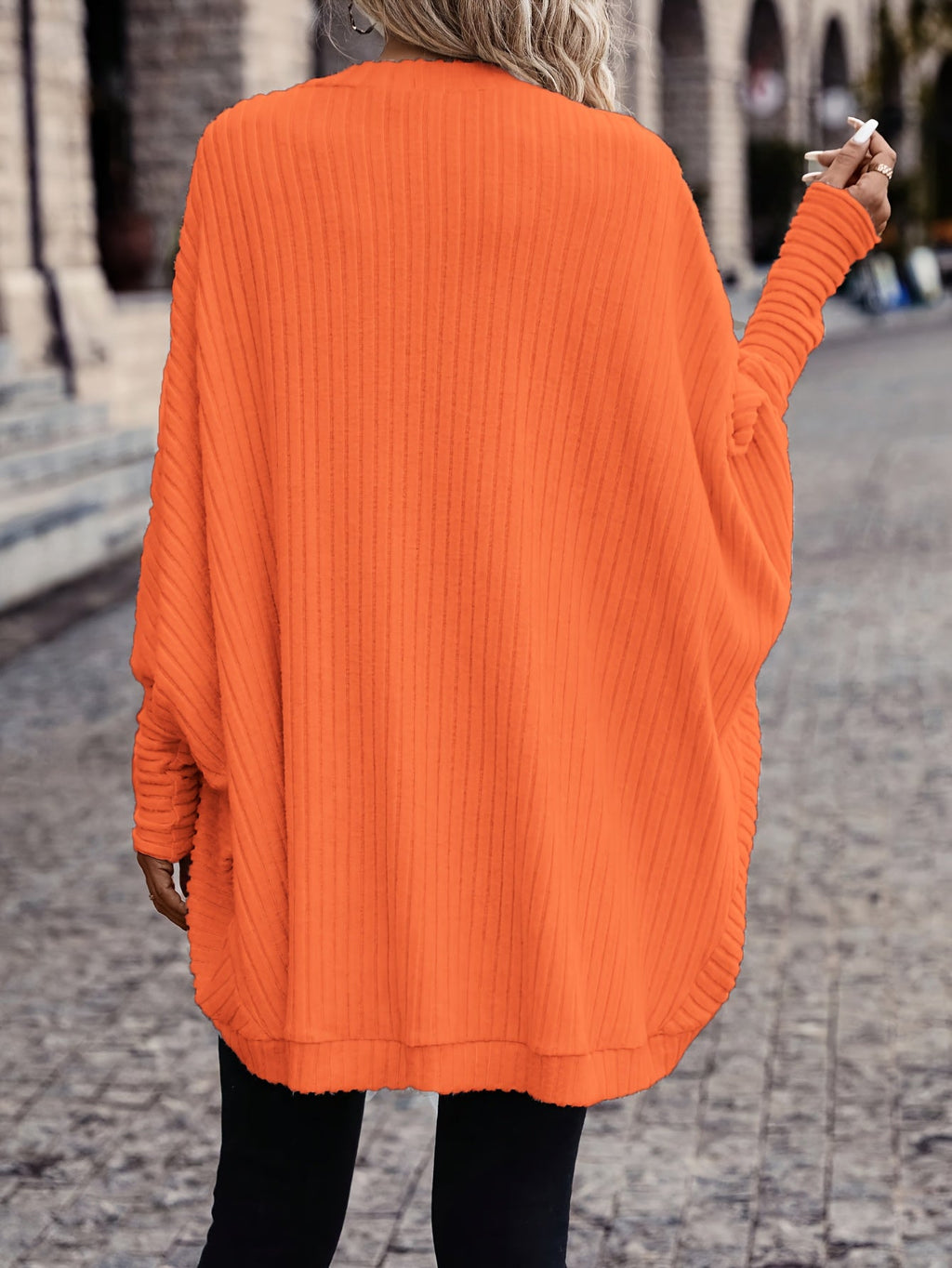 Women's Relaxed Open-Front Cardigan – Casual Wear, Layering