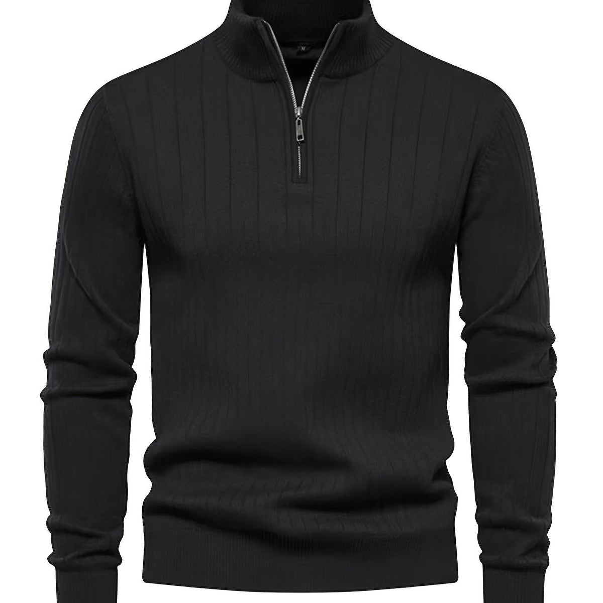 Men's Quarter-Zip Stand Collar Sweater – Casual Wear, Office Style