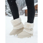 Women's Cozy Fur-Trimmed Snow Boots – Winter Wear, Outdoor Adventures