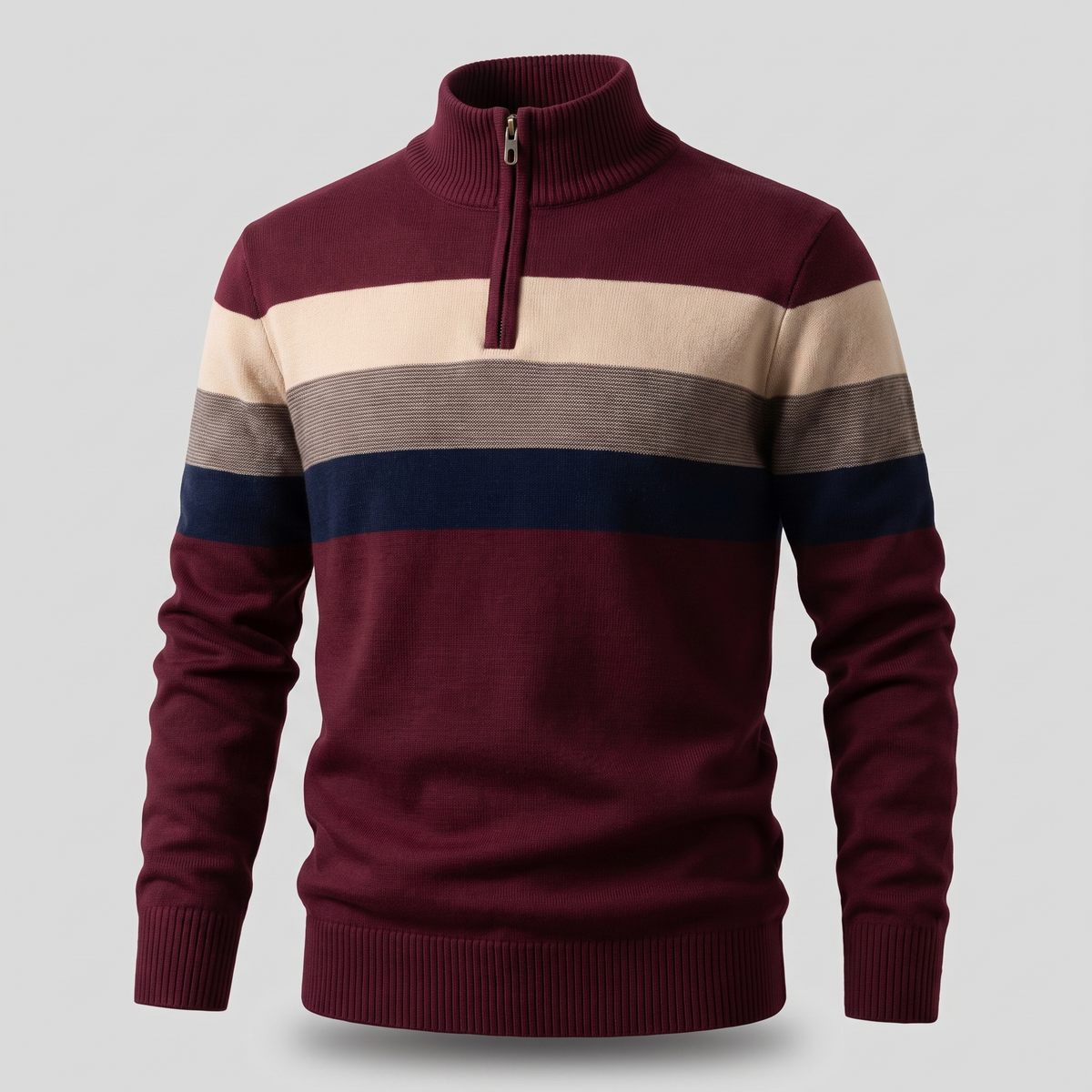 Men's Stripe Pullover – Casual Everyday Wear, Comfortable Style