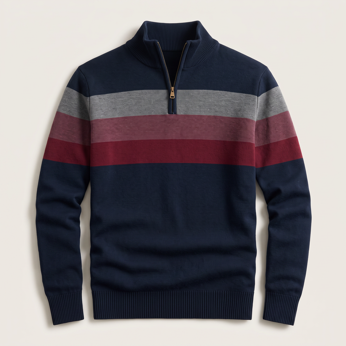 Men's Stripe Pullover – Casual Everyday Wear, Comfortable Style