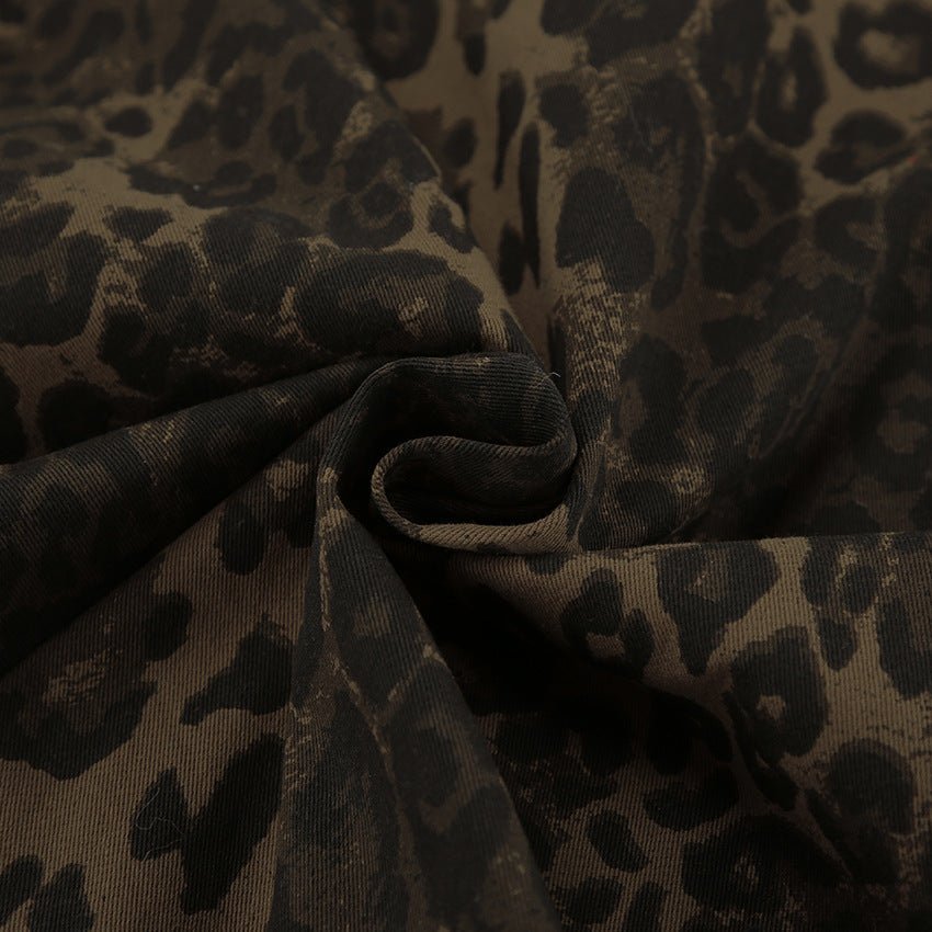 Women's Retro Leopard Print Casual Jacket – Autumn Fashion, Everyday Wear