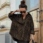 Women's Retro Leopard Print Casual Jacket – Autumn Fashion, Everyday Wear