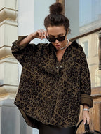 Women's Retro Leopard Print Casual Jacket – Autumn Fashion, Everyday Wear